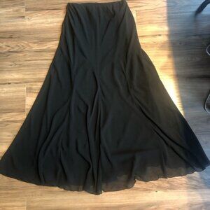 Black sheer maxi skirt